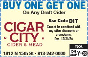 Special Coupon Offer for Cigar City Cider & Mead